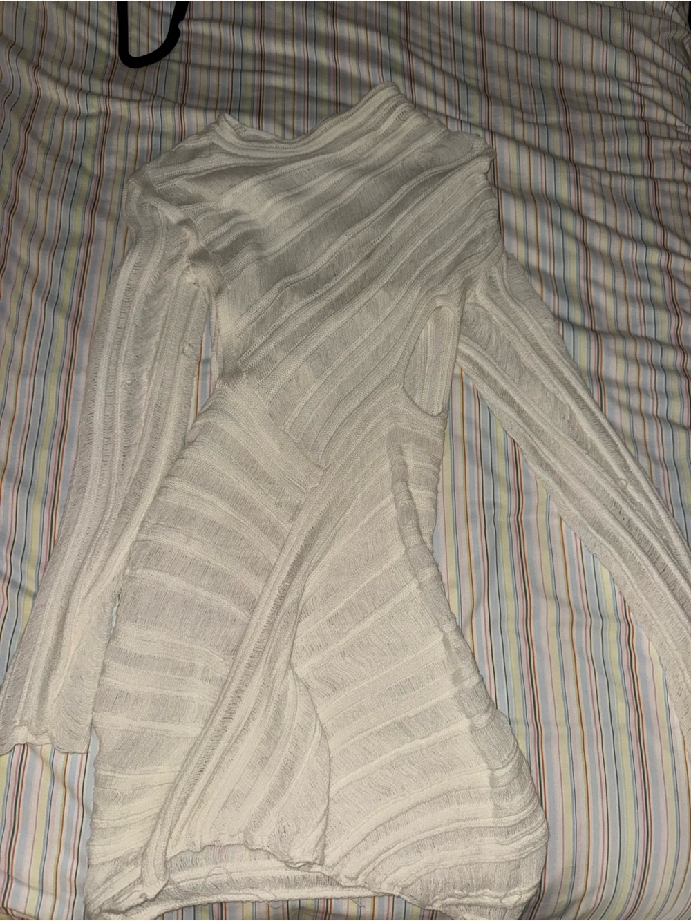 Peppermayo White Sheer Knit Mini Dress - Picture 2 of 3